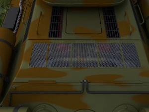 t-34-85 interior-engine bay full hdri camo 3D Model
