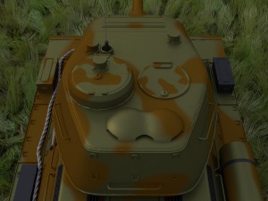 t-34-85 interior-engine bay full hdri camo Modelo 3D