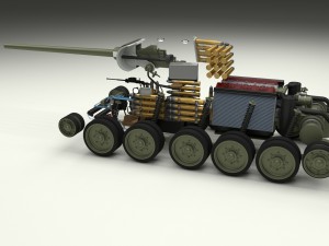 t-34-85 interior-engine bay full hdri camo Modelo 3D