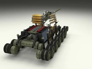 t-34-85 interior-engine bay full hdri camo 3D Model