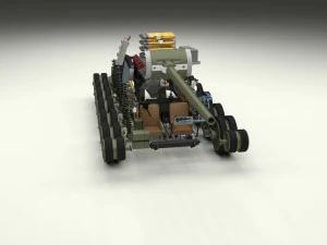 t-34-85 interior-engine bay full hdri camo 3D Model