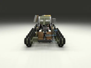 t-34-85 interior-engine bay full hdri camo 3D Model
