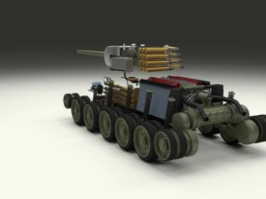 t-34-85 interior-engine bay full hdri camo 3D Model