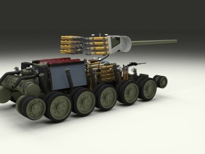 t-34-85 interior-engine bay full hdri camo Modelo 3D
