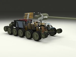 t-34-85 interior-engine bay full hdri camo 3D Model