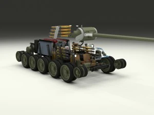 t-34-85 interior-engine bay full hdri camo 3D Model