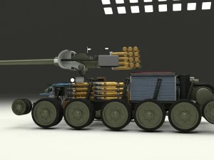 t-34-85 interior-engine bay full hdri camo 3D Model
