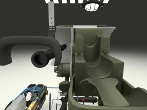 t-34-85 interior-engine bay full hdri camo 3D Model