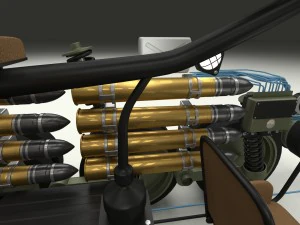 t-34-85 interior-engine bay full hdri camo 3D Model
