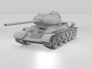 t-34-85 interior-engine bay full hdri camo Modelo 3D