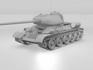 t-34-85 interior-engine bay full hdri camo 3D Model