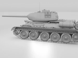 t-34-85 interior-engine bay full hdri camo 3D Model