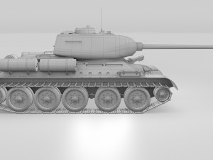 t-34-85 interior-engine bay full hdri camo Modelo 3D