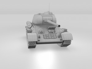 t-34-85 interior-engine bay full hdri camo Modelo 3D