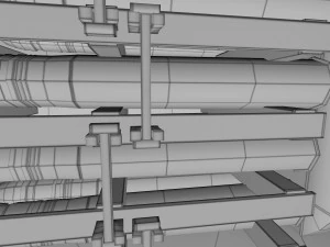 t-34-85 interior-engine bay full hdri camo 3D Model