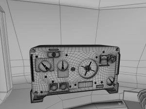 t-34-85 interior-engine bay full hdri camo 3D Model