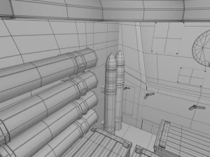 t-34-85 interior-engine bay full hdri camo 3D Model