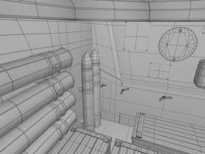 t-34-85 interior-engine bay full hdri camo 3D Model