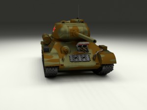 t-34-85 with interior hdri camo Modelo 3D