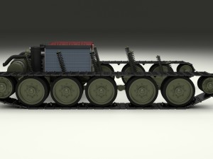 t34 tank drivetrain 3D 모델