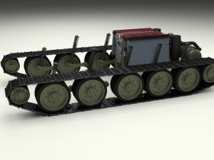t34 tank drivetrain 3D Model