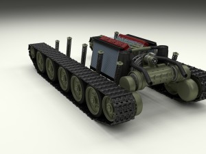 t34 tank drivetrain 3D Model