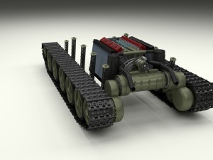 t34 tank drivetrain 3D Model