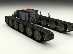 t34 tank drivetrain 3D Model