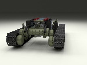 t34 tank drivetrain 3D Model