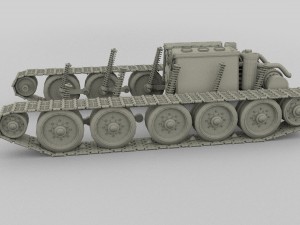 t34 tank drivetrain 3D Model