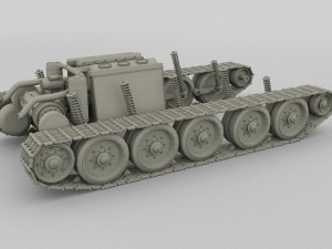 t34 tank drivetrain 3D Model