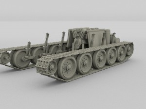 t34 tank drivetrain 3D Model