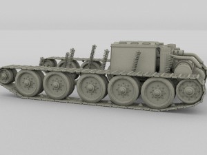 t34 tank drivetrain 3D Model