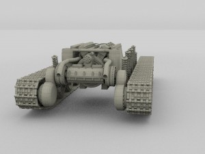t34 tank drivetrain 3D Model