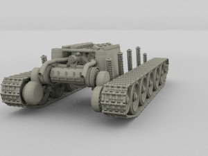 t34 tank drivetrain 3D Model