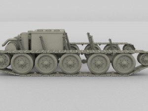 t34 tank drivetrain 3D Model