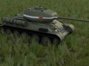 t-34-85 tank hdri 3D Model