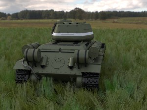 t-34-85 tank hdri 3D Модель