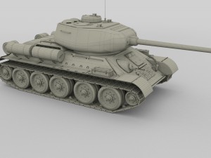 t-34-85 tank hdri 3D Модель
