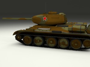 t-34-85 tank hdri camo 3D Modell