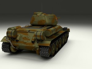 t-34-85 tank hdri camo 3D Modell