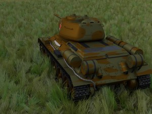 t-34-85 tank hdri camo 3D Modell