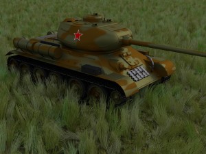 t-34-85 tank hdri camo 3D Modell