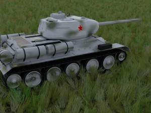 t-34-85 tank hdri winter camo 3D Model