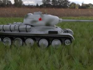 t-34-85 tank hdri winter camo 3D Model
