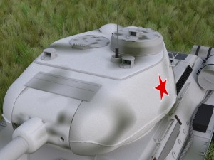 t-34-85 tank hdri winter camo 3D Model