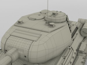 t-34-85 tank hdri winter camo 3D Model