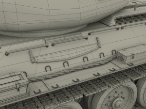 t-34-85 tank hdri winter camo 3D Model