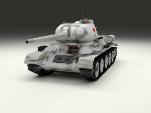 t-34-85 interior-engine bay full hdri winter camo Model 3D