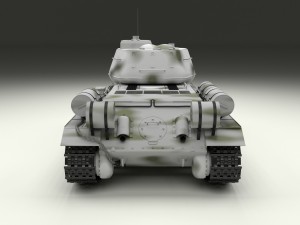 t-34-85 interior-engine bay full hdri winter camo Model 3D